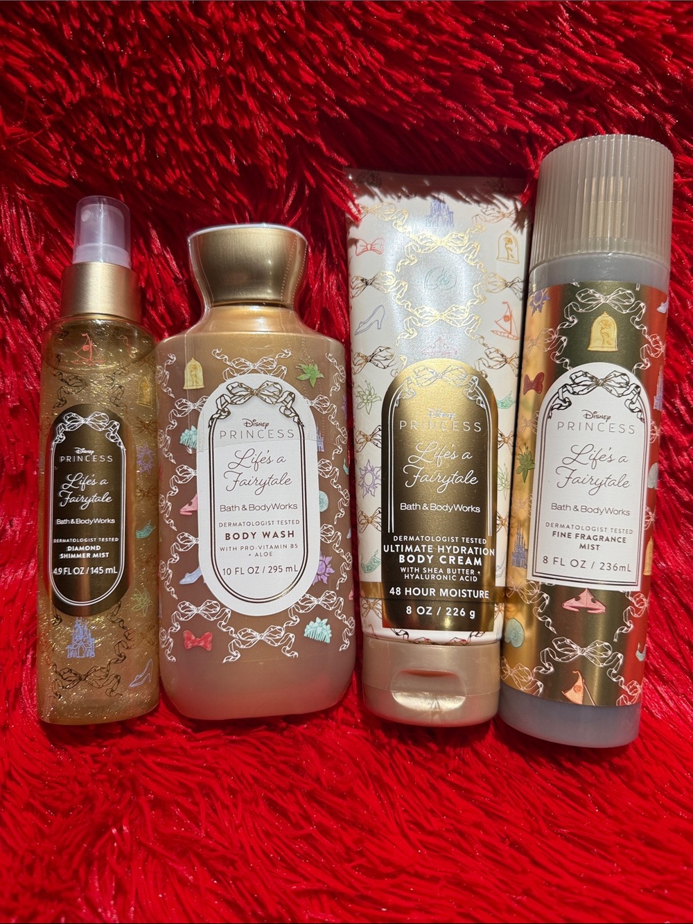 Life's a Fairytale Body Wash & Diamond Mist and Fragrance Mist, Body cream set